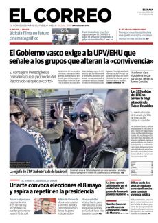 EL GOBIERNO VASCO EXIGE A LA UPV/EHU QUE SEÑALE A LOS GRUPOS QUE ALTERAN LA «CONVIVENCIA»