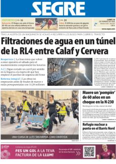 FILTRACIONES DE AGUA EN UN TÚNEL DE LA RL4 ENTRE CALAF Y CERVERA