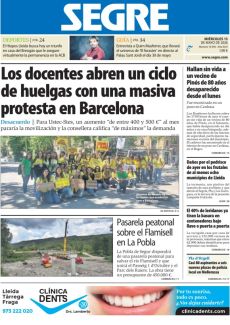 LOS DOCENTES ABREN UN CICLO DE HUELGAS CON UNA MASIVA PROTESTA EN BARCELONA