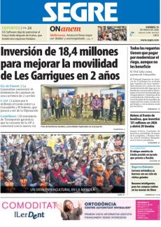 INVERSIÓN DE 18,4 MILLONES PARA MEJORAR LA MOVILIDAD DE LES GARRIGUES EN 2 AÑOS