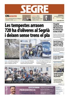 LES TEMPESTES ARRASEN 720 HA D’OLIVERES AL SEGRIÀ I DEIXEN SENSE TRENS EL PLA